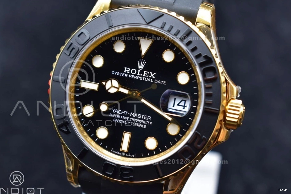 Black Ceramic 1:1 on 3D Edition Best Rubber Strap Yacht-Master VSF VS3235 42mm Black Bezel 226658 0410